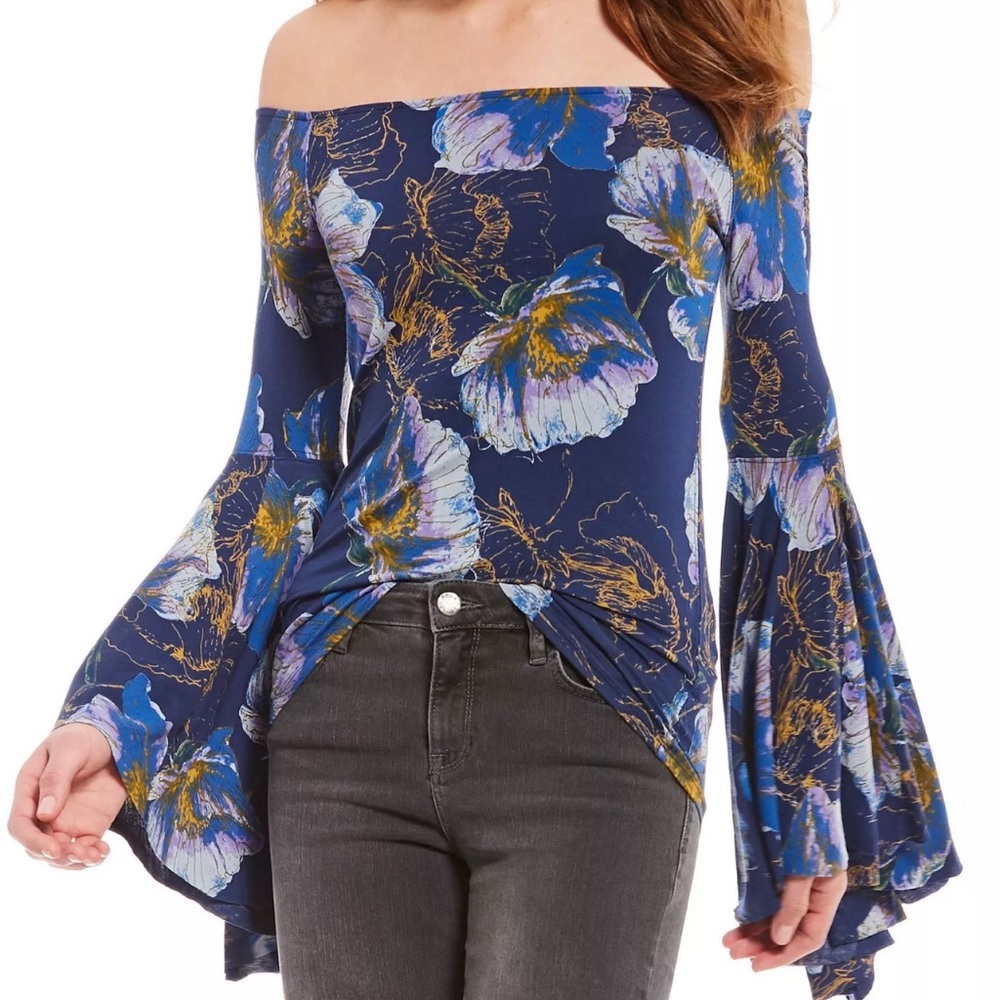 We The Free Birds Of Paradise Top Blue Small
